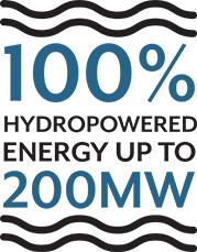 100% hydropowered energy up to 200MW