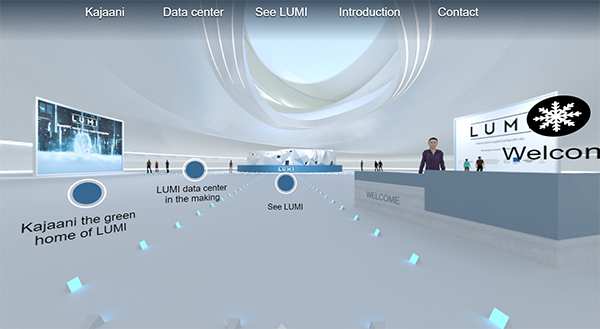 Main interface of the virtual showroom 