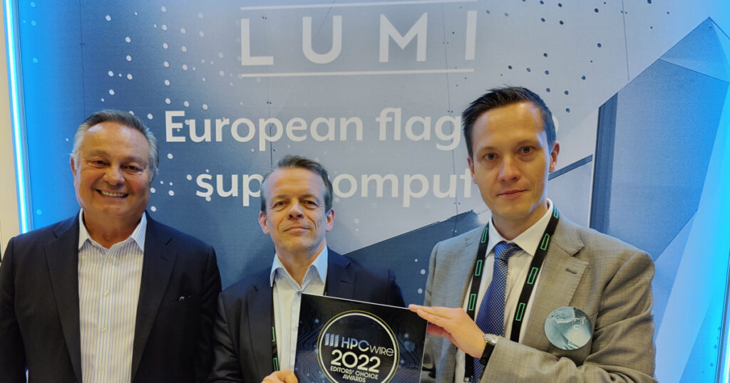 hpc wire award presented for LUMI