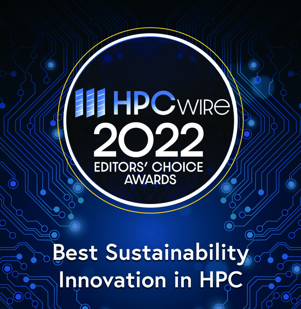 HPCwire 2022 Editors' choice awards - best sustainability innovation in HPC for LUMI